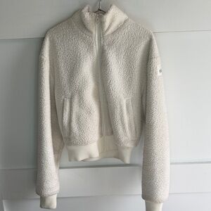 ALO Yoga Cream Sherpa Full-Zip Jacket